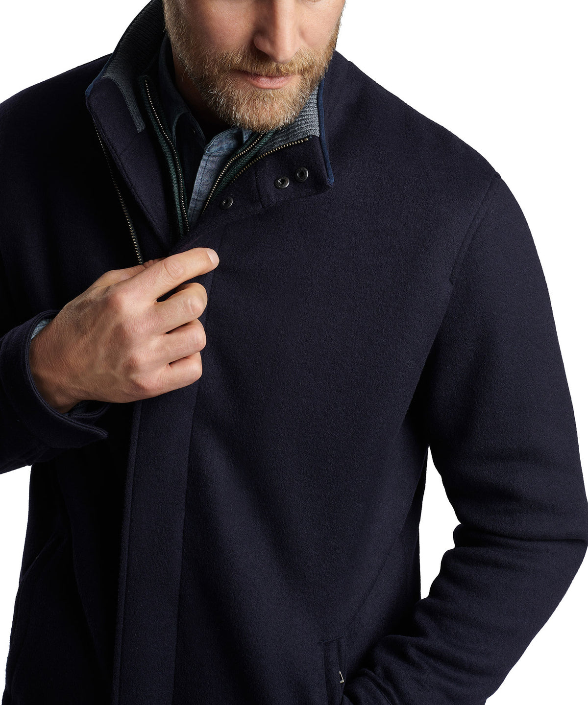 Peter Millar Crown Flex Fleece City Coat, Men's Big & Tall