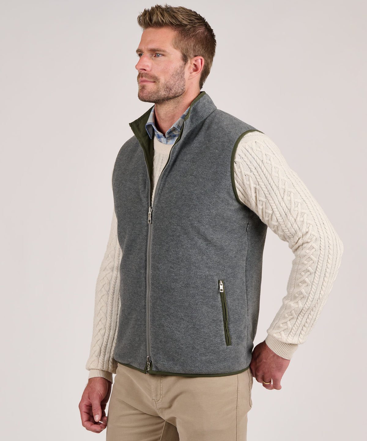 Peter Millar Brentwood Reversible Fleece Vest, Men's Big & Tall