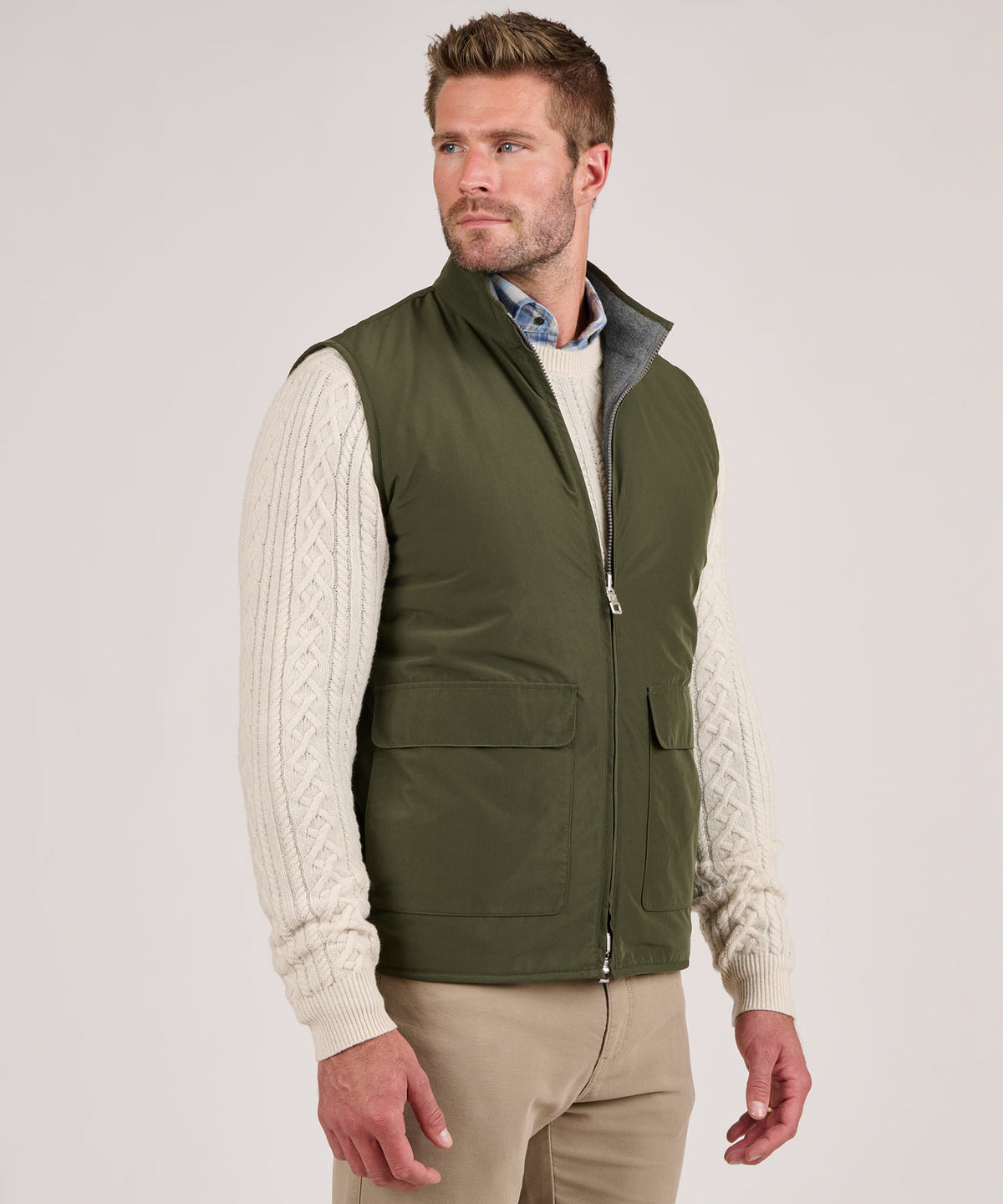 Peter Millar Brentwood Reversible Fleece Vest, Men's Big & Tall