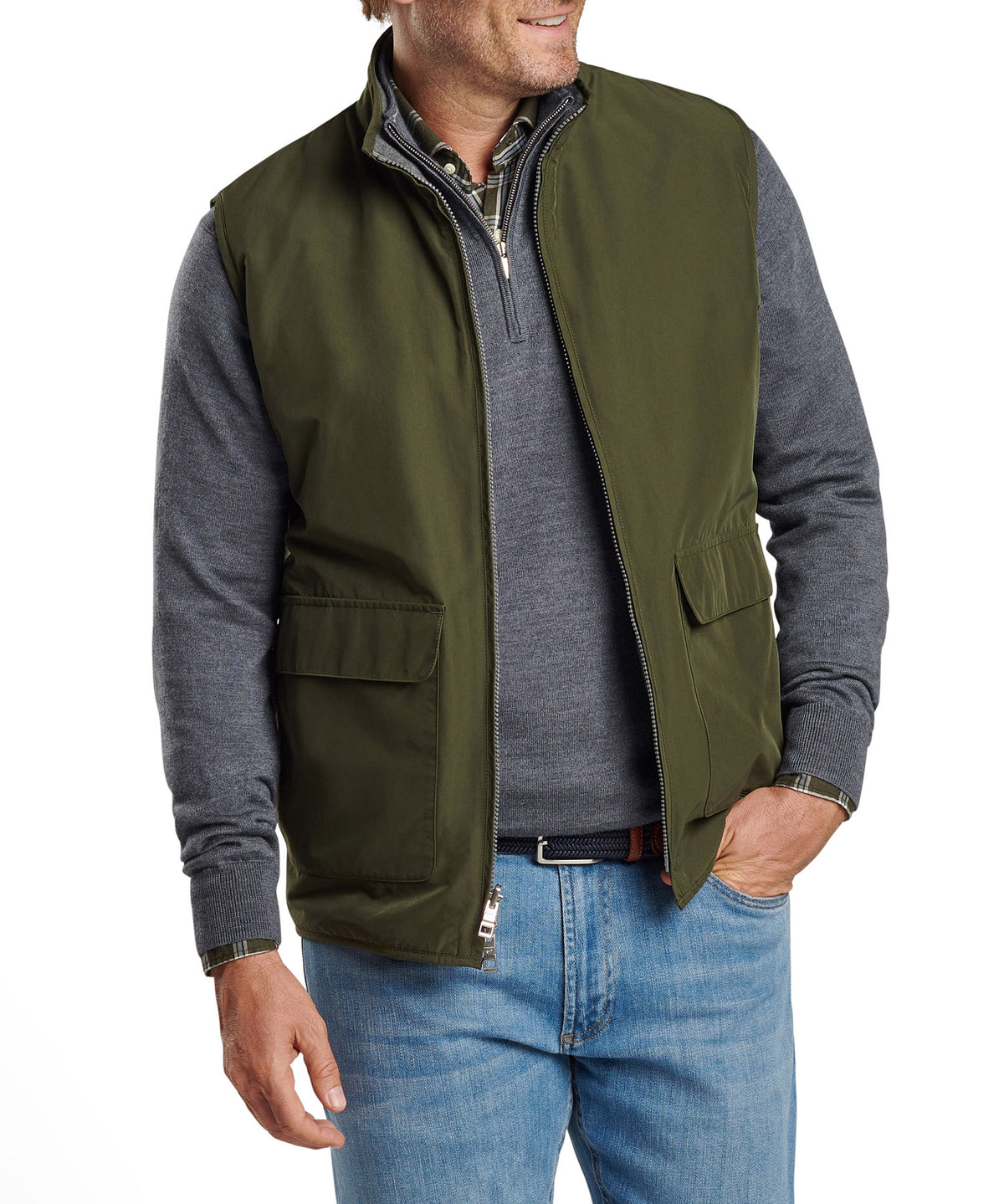 Peter Millar Brentwood Reversible Fleece Vest, Men's Big & Tall