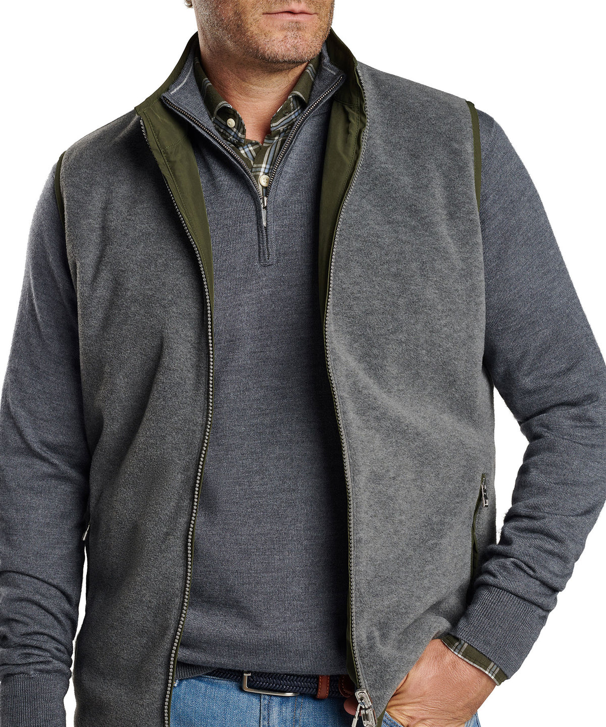 Peter Millar Brentwood Reversible Fleece Vest, Men's Big & Tall