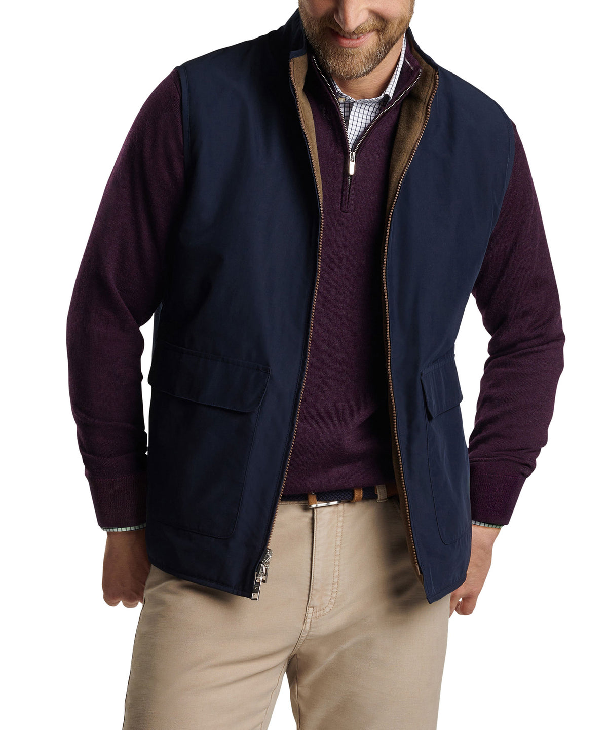 Peter Millar Brentwood Reversible Fleece Vest, Men's Big & Tall