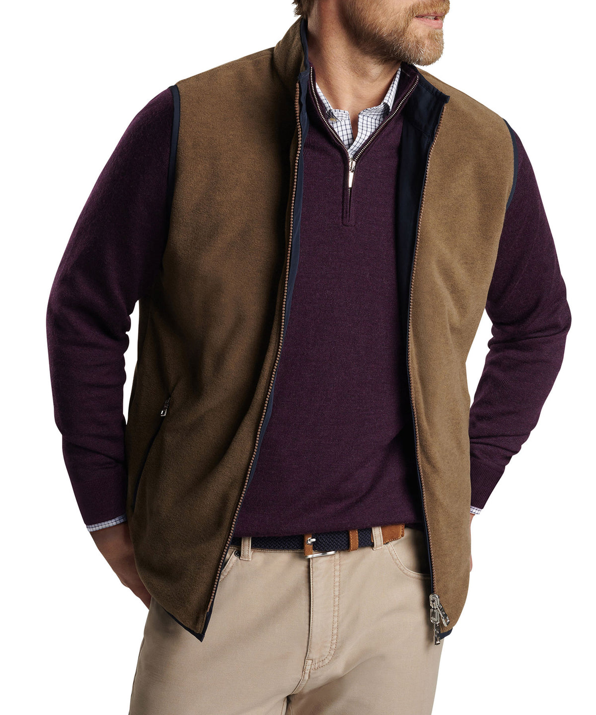 Peter Millar Brentwood Reversible Fleece Vest, Men's Big & Tall