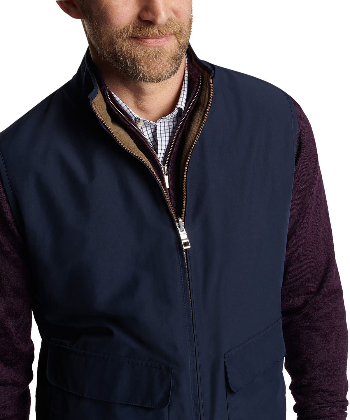 Peter Millar Brentwood Reversible Fleece Vest, Men's Big & Tall