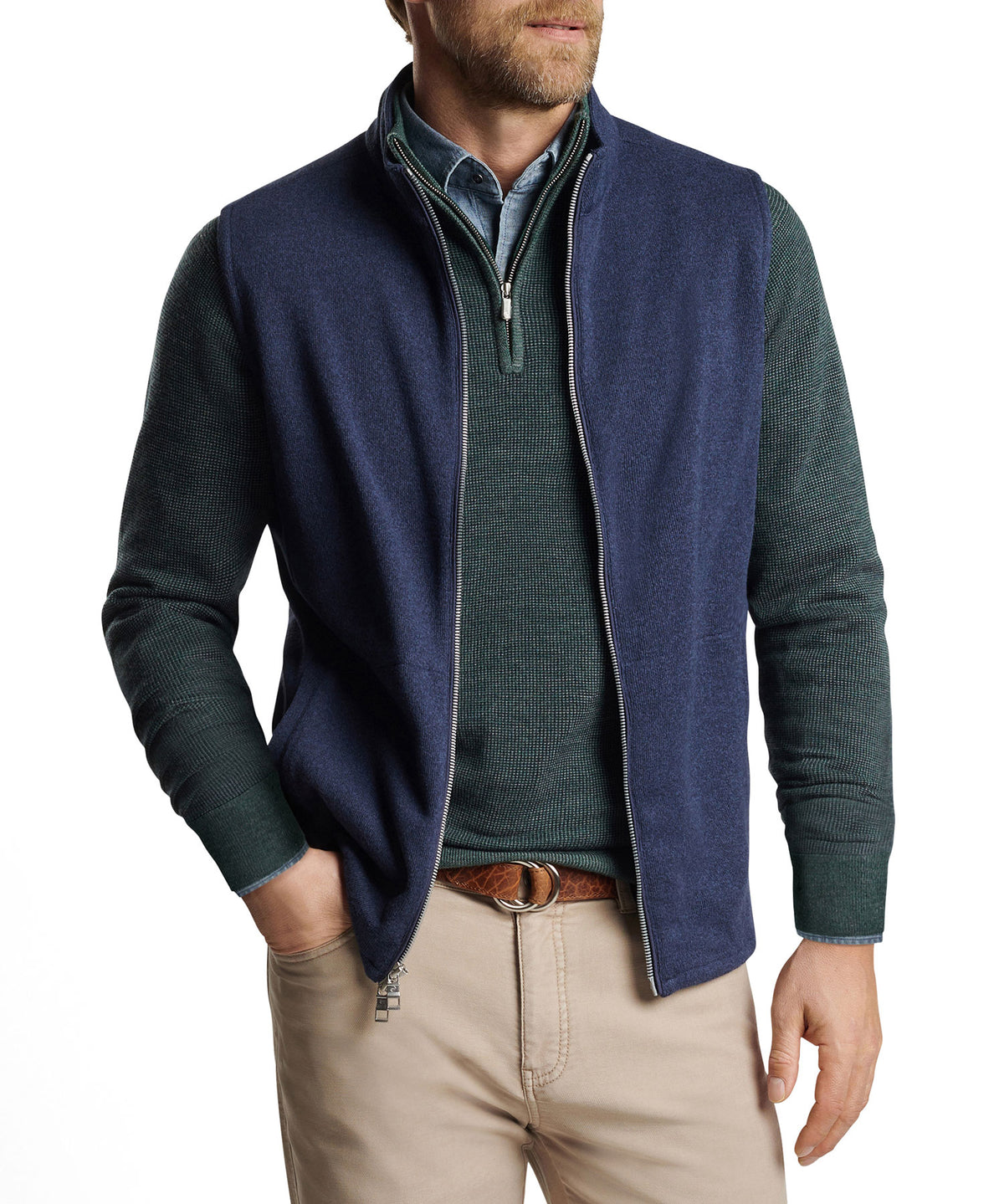 Peter Millar Sweater Fleece Vest, Men's Big & Tall