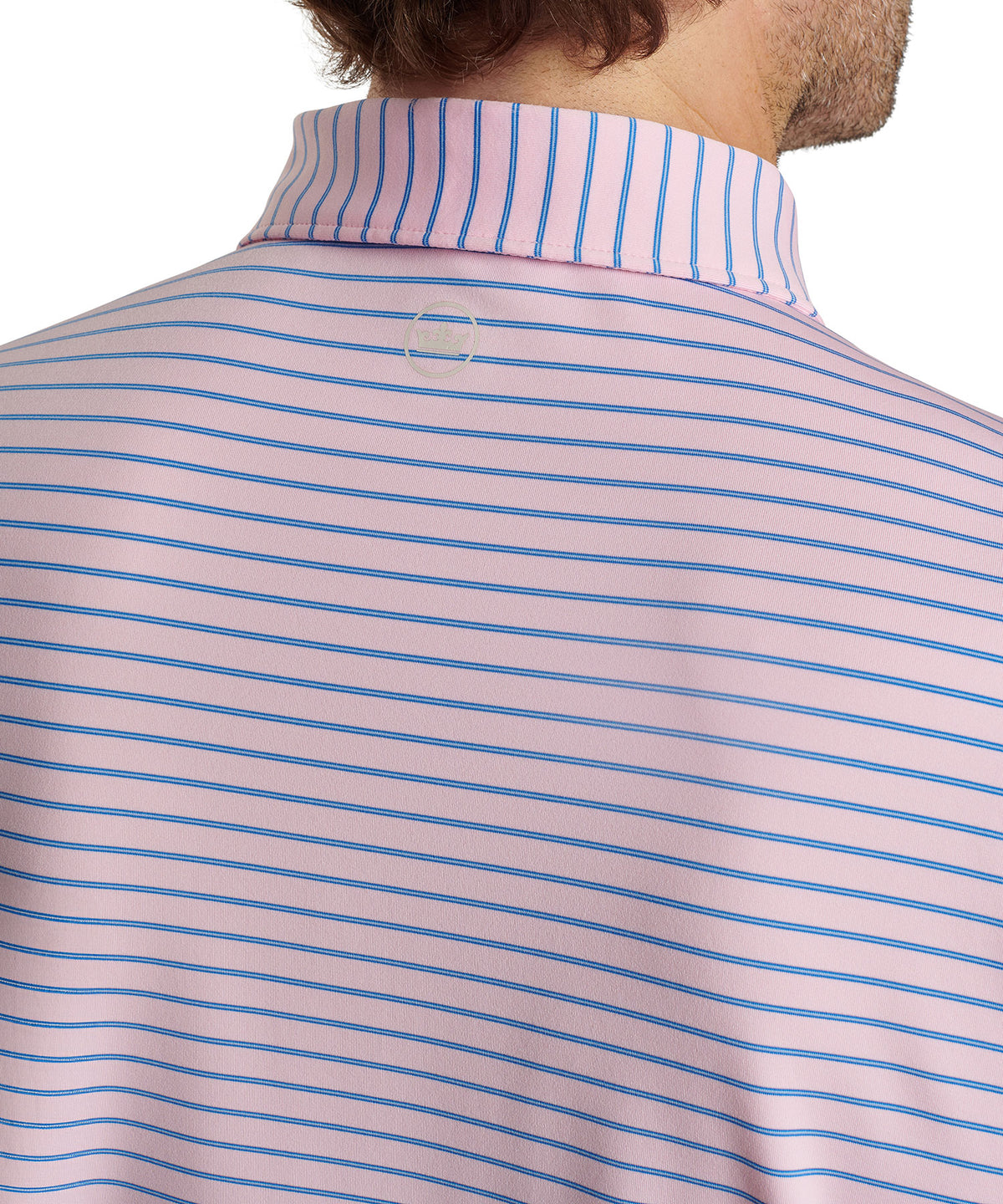 Peter Millar Short Sleeve Drum Stripe Performance Polo Knit Shirt, Men's Big & Tall