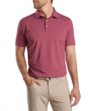 Peter Millar Short Sleeve Drum Stripe Performance Polo Knit Shirt