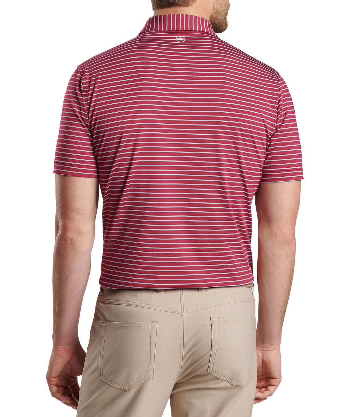 Peter Millar Short Sleeve Drum Stripe Performance Polo Knit Shirt, Men's Big & Tall