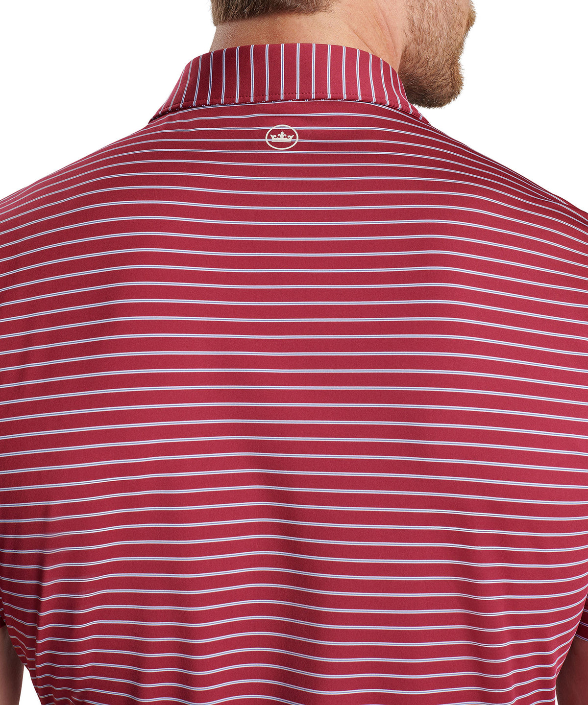 Peter Millar Short Sleeve Drum Stripe Performance Polo Knit Shirt, Men's Big & Tall