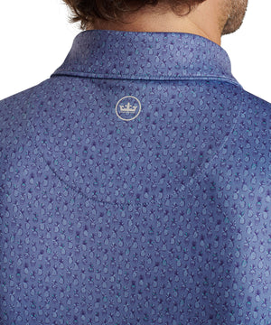 Peter Millar Short Sleeve 'Pina Skullada' Print Jersey Polo Knit Shirt