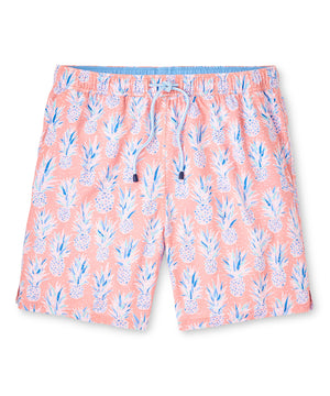 Peter Millar Pineapple Print Swim Trunk