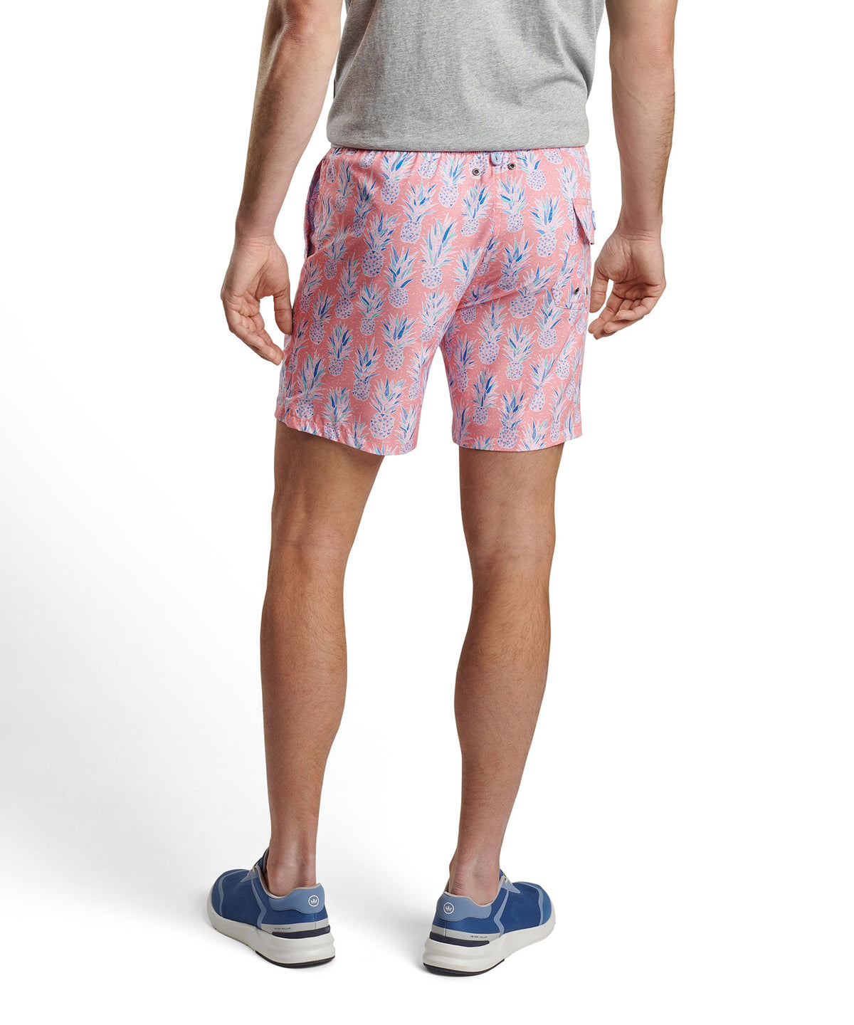 Peter Millar Pineapple Print Swim Trunk, Men's Big & Tall