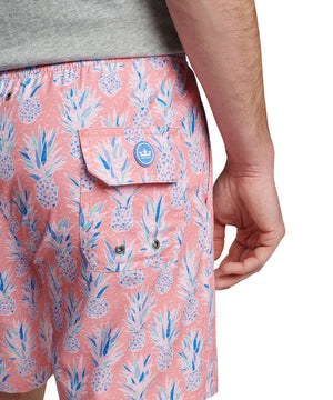 Peter Millar Pineapple Print Swim Trunk