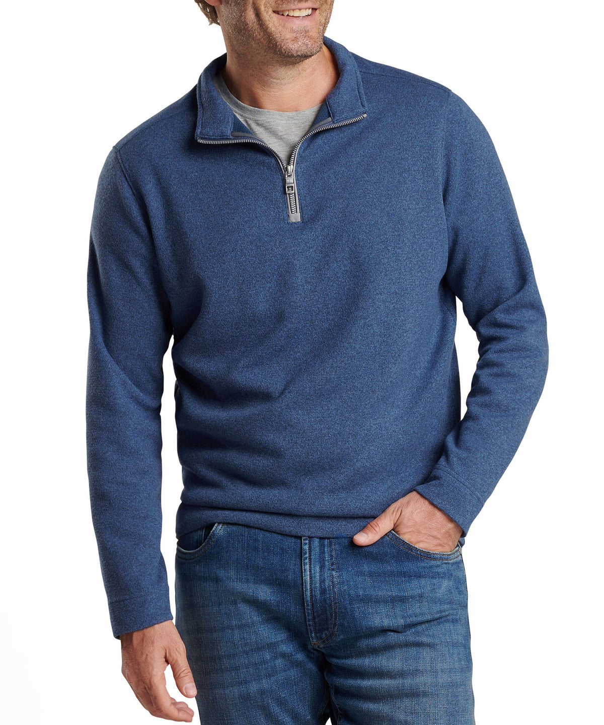 Peter Millar Pullover Sweater Fleece Quarter Zip, Men's Big & Tall