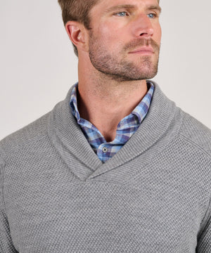 Peter Millar Dempsey Merino Wool Shawl Pullover