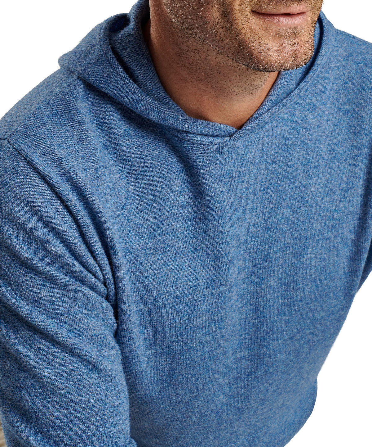 Peter Millar Conway Wool-Cashmere Popover Hoodie, Men's Big & Tall