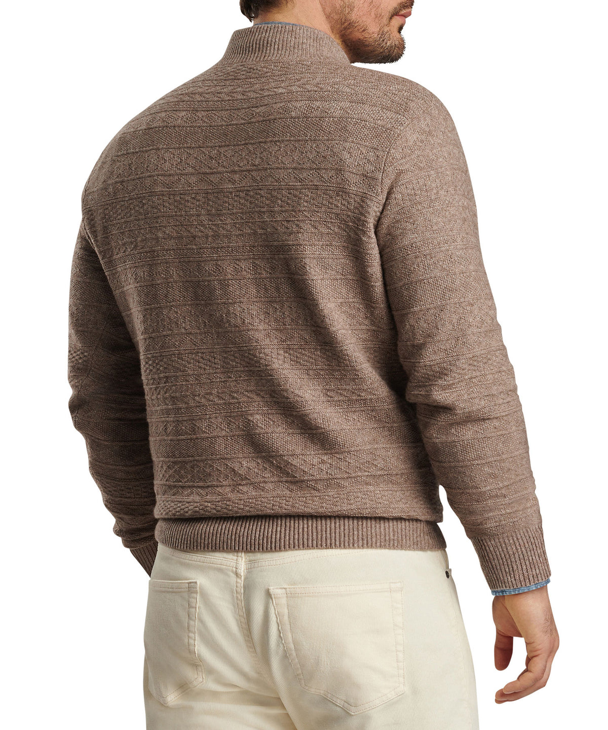 Peter Millar Crescent Texture Quarter Zip Pullover Sweater, Men's Big & Tall