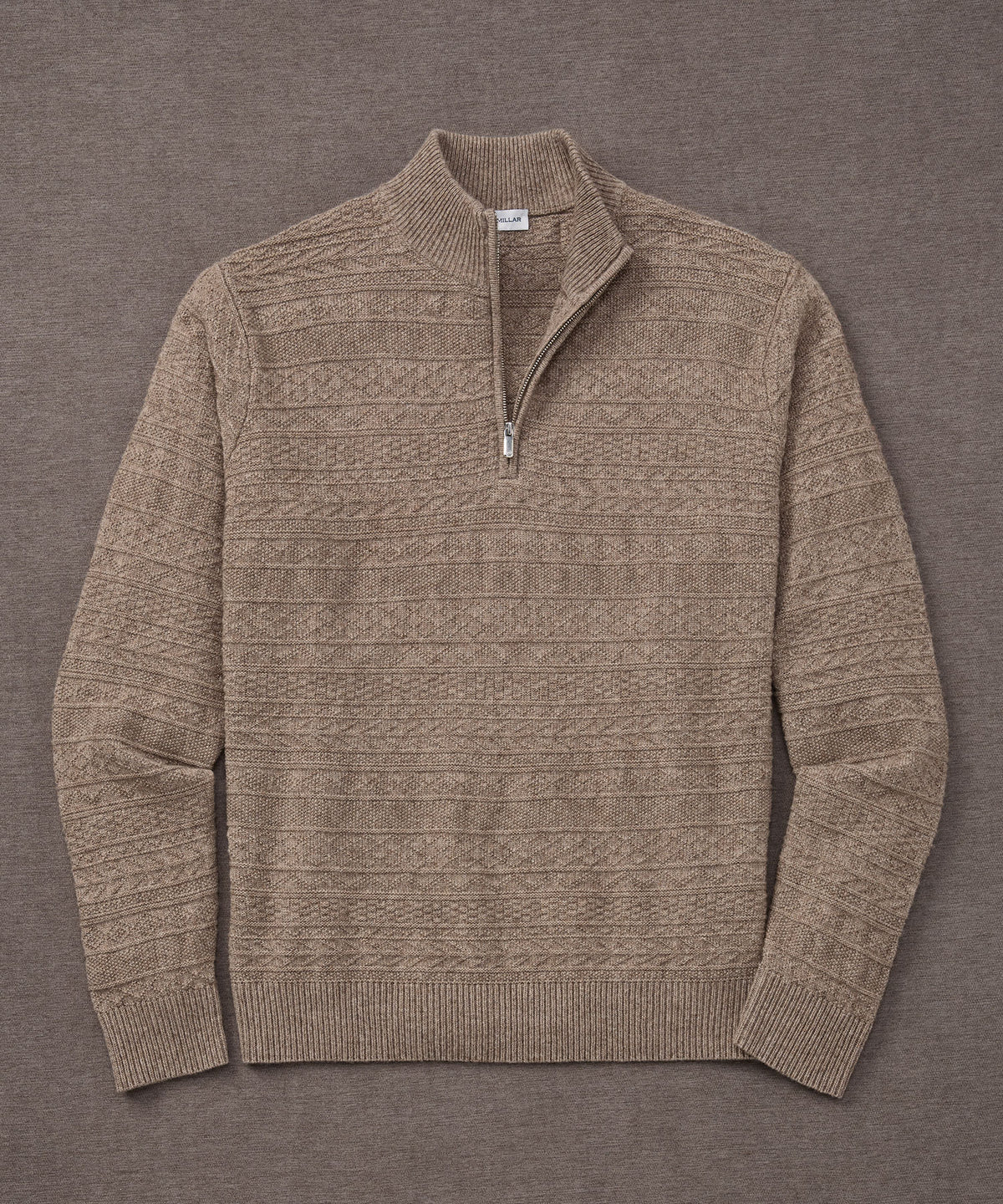 Peter Millar Crescent Texture Quarter Zip Pullover Sweater, Men's Big & Tall