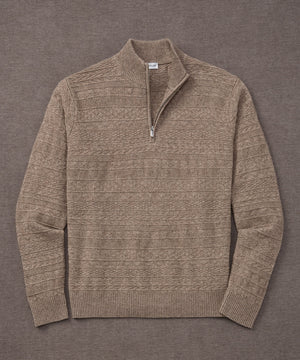 Peter Millar Crescent Texture Quarter Zip Pullover Sweater