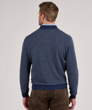 Peter Millar Birdseye Quarter Zip Pullover Sweater