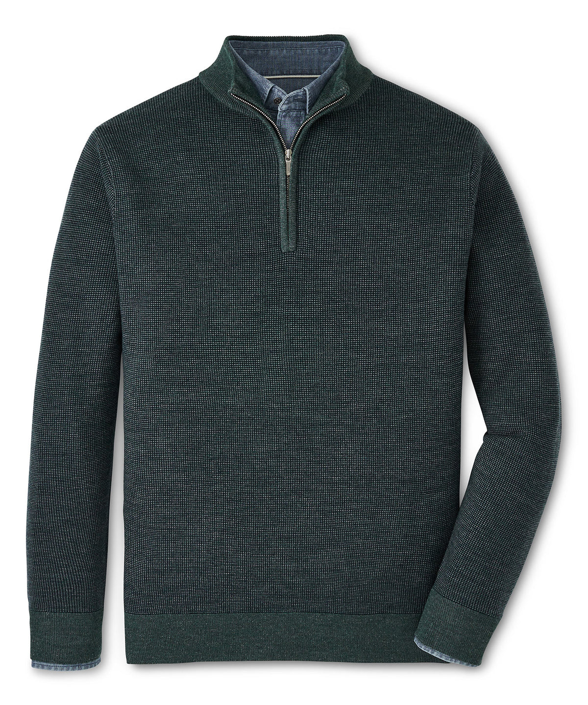 Peter Millar Birdseye Quarter Zip Pullover Sweater, Men's Big & Tall