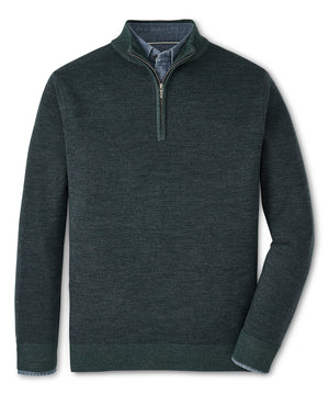 Peter Millar Birdseye Quarter Zip Pullover Sweater