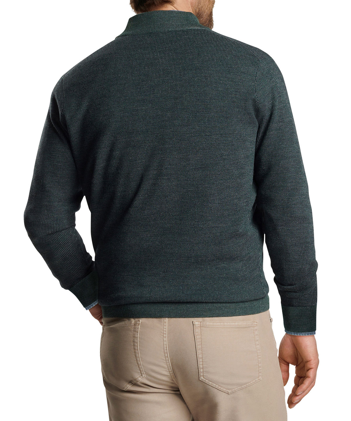 Peter Millar Birdseye Quarter Zip Pullover Sweater, Men's Big & Tall