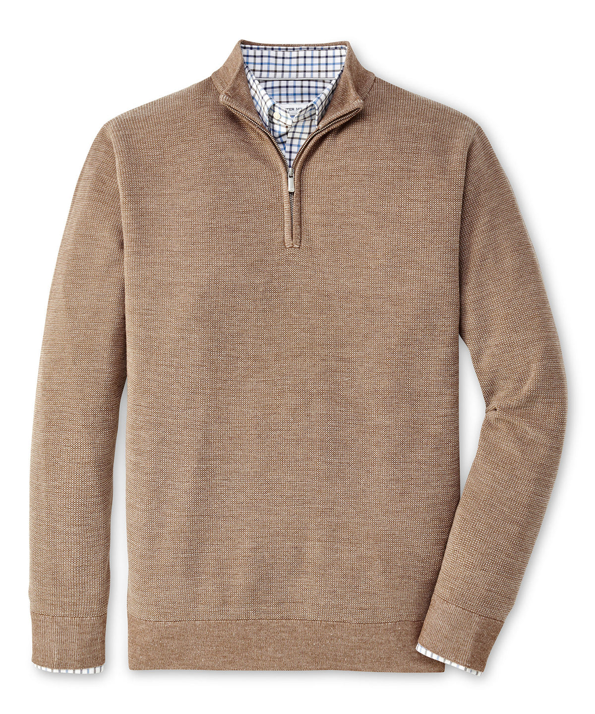 Peter Millar Birdseye Quarter Zip Pullover Sweater, Men's Big & Tall