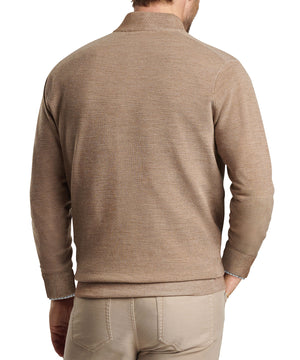 Peter Millar Birdseye Quarter Zip Pullover Sweater