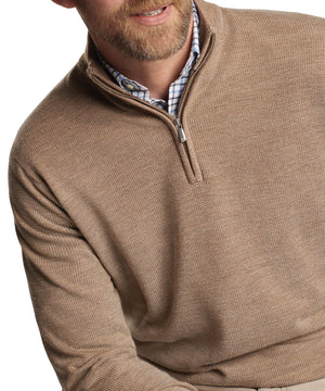 Peter Millar Birdseye Quarter Zip Pullover Sweater