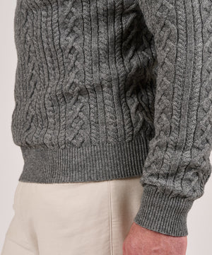 Peter Millar Crescent Ridge Cable Crew Pullover Sweater