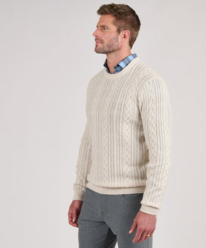 Peter Millar Crescent Ridge Cable Crew Pullover Sweater