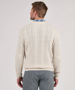 Peter Millar Crescent Ridge Cable Crew Pullover Sweater