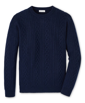 Peter Millar Crescent Ridge Cable Crew Pullover Sweater