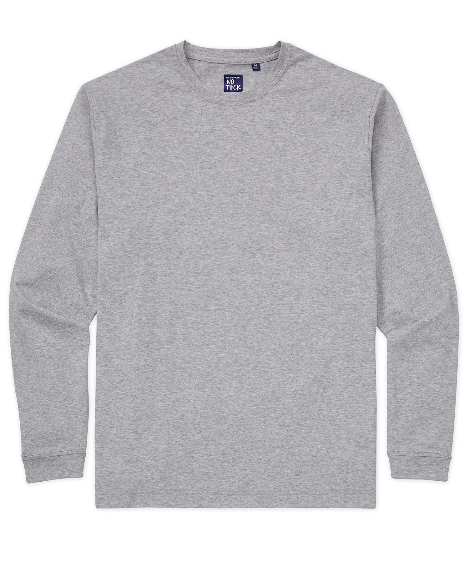 Westport No-Tuck Long Sleeve Stretch Cotton Crew Neck T-Shirt