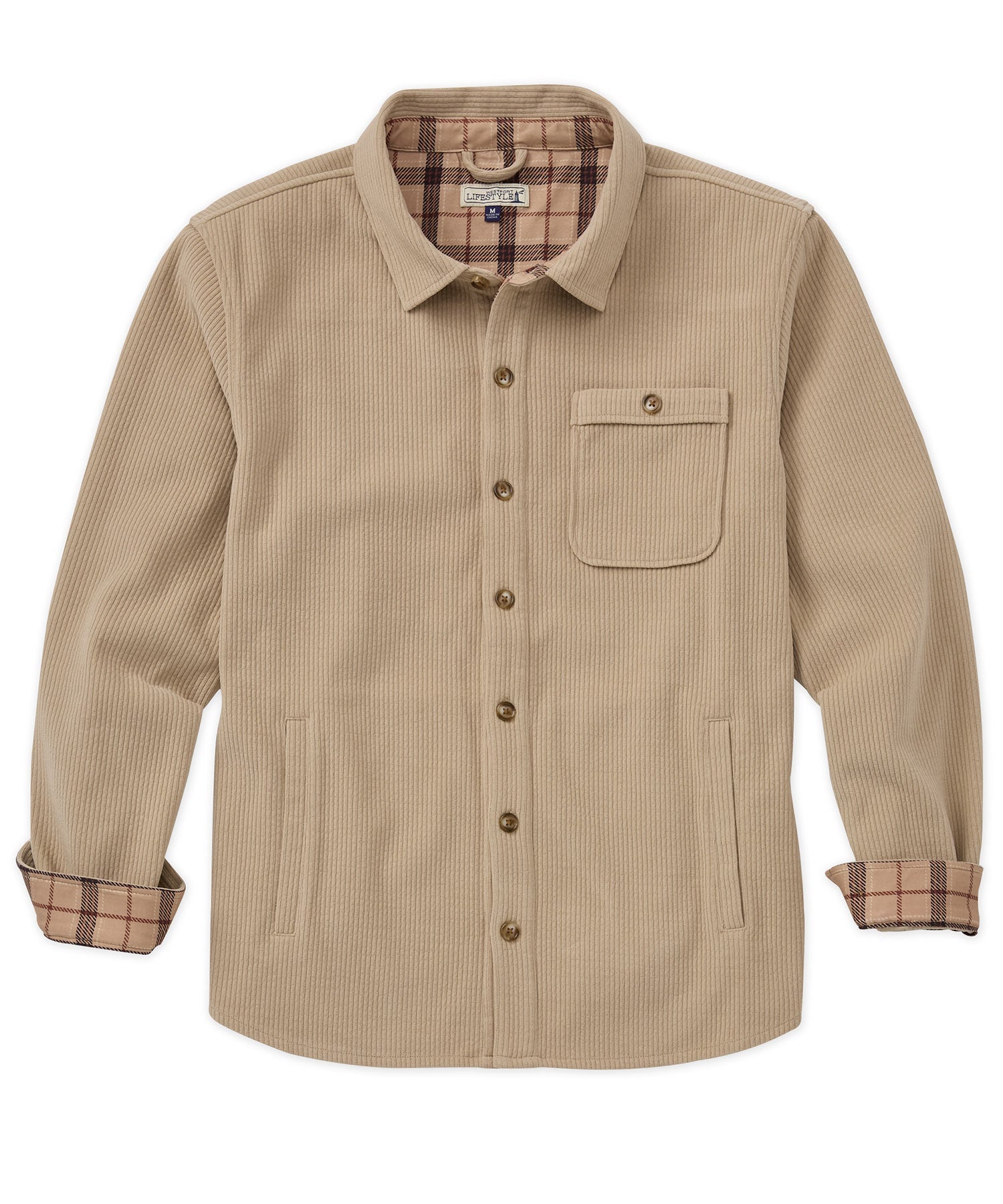 Westport Lifestyle Knit Corded Shirt Jacket, Men's Big & Tall