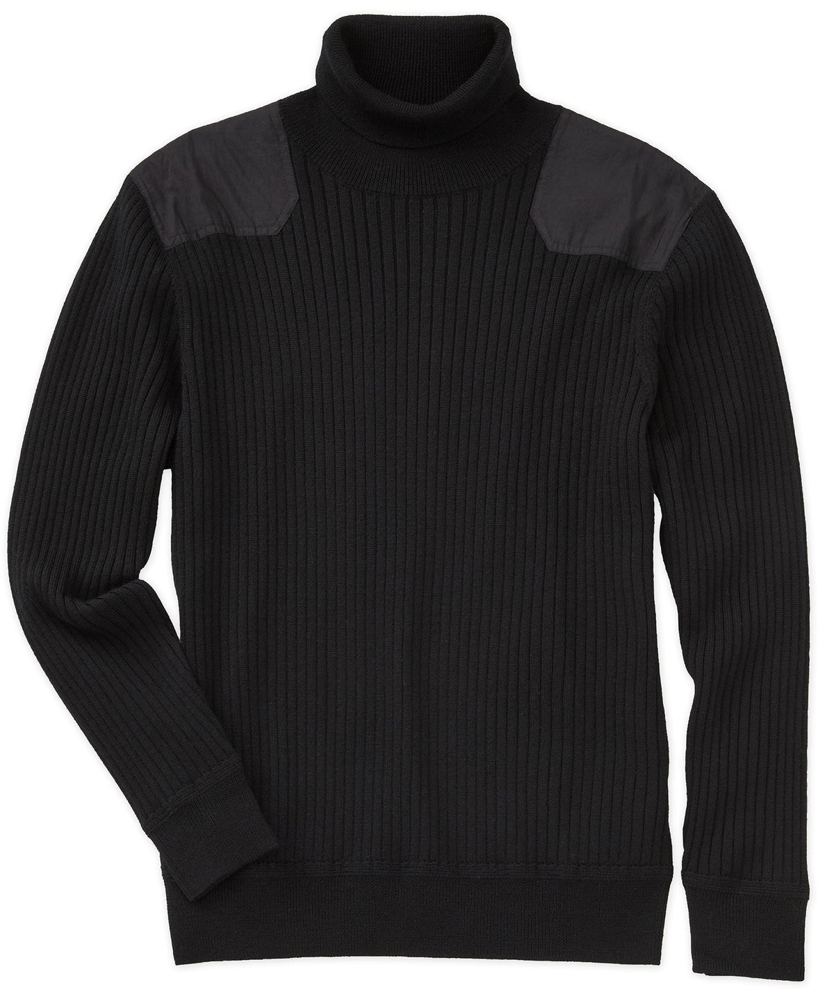 Westport Black Military Turtleneck Sweater, Men's Big & Tall