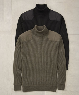 Westport Black Military Turtleneck Sweater