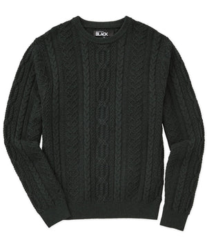 Westport Black Connery Cable Crew Neck Pullover Sweater