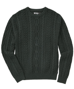 Westport Black Connery Cable Crew Neck Pullover Sweater