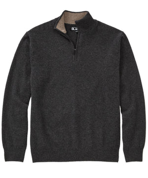 Westport Black Cashmere Quarter-Zip Pullover Sweater