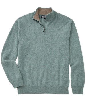 Westport Black Cashmere Quarter-Zip Pullover Sweater