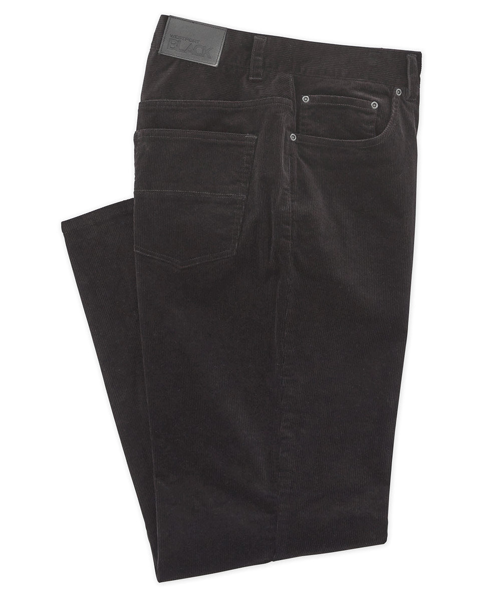 Westport Black Stretch Cord 5-Pocket Pant, Men's Big & Tall