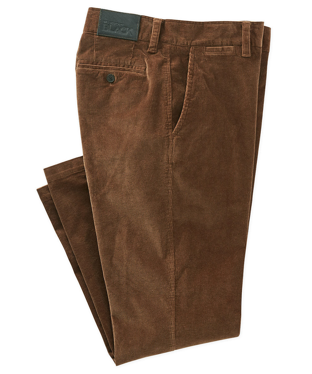 Westport Black Flat Front Corduroy Pant, Men's Big & Tall