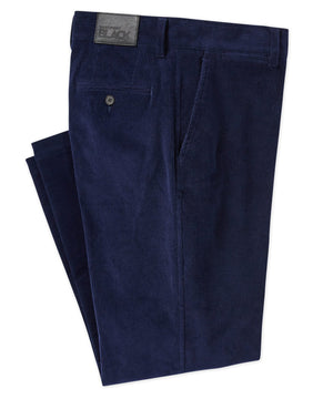 Westport Black Flat Front Corduroy Pant