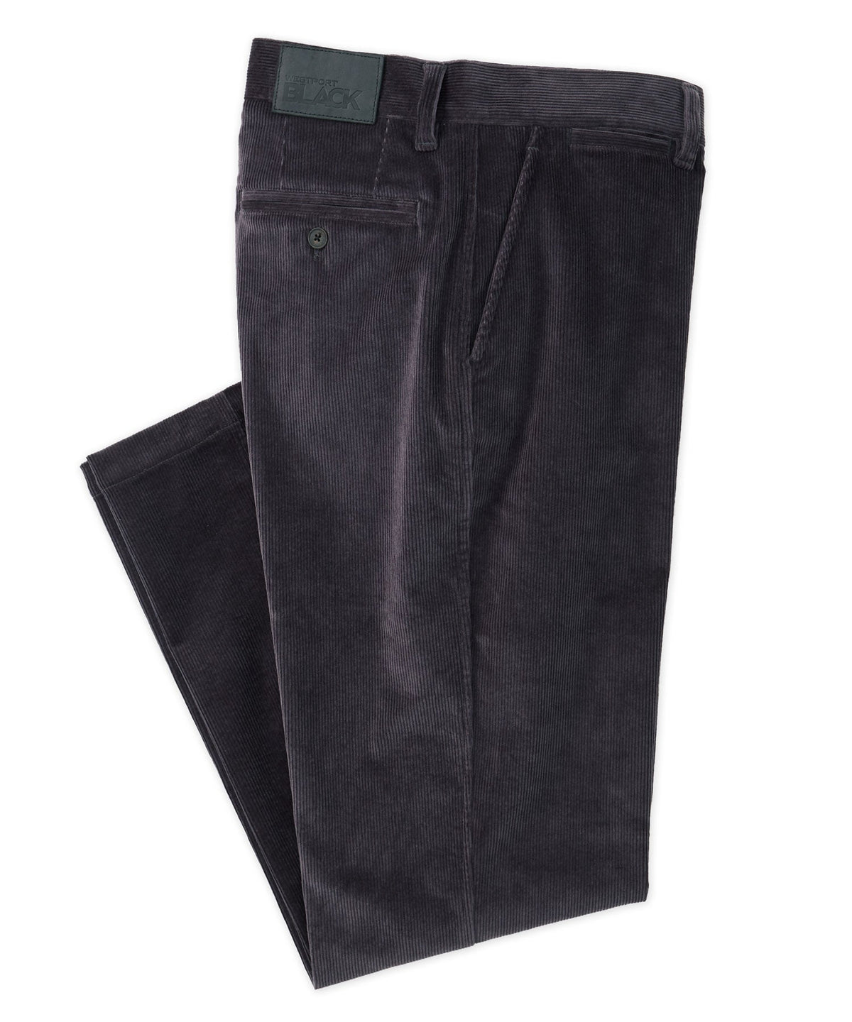 Westport Black Flat Front Corduroy Pant, Men's Big & Tall