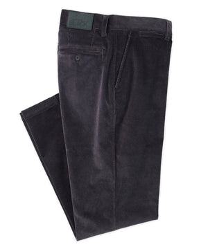 Westport Black Flat Front Corduroy Pant