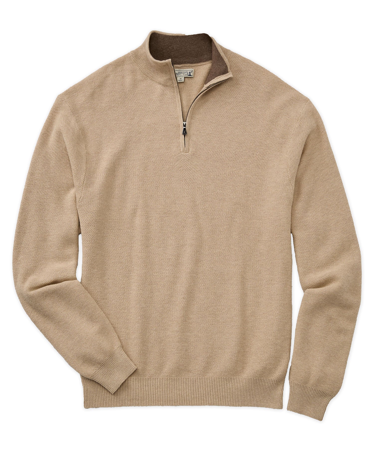 Westport Lifestyle Cotton Cashmere Quarter Zip Pullover Sweater, Men's Big & Tall