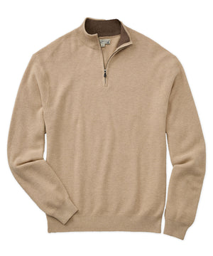 Westport Lifestyle Cotton Cashmere Quarter Zip Pullover Sweater