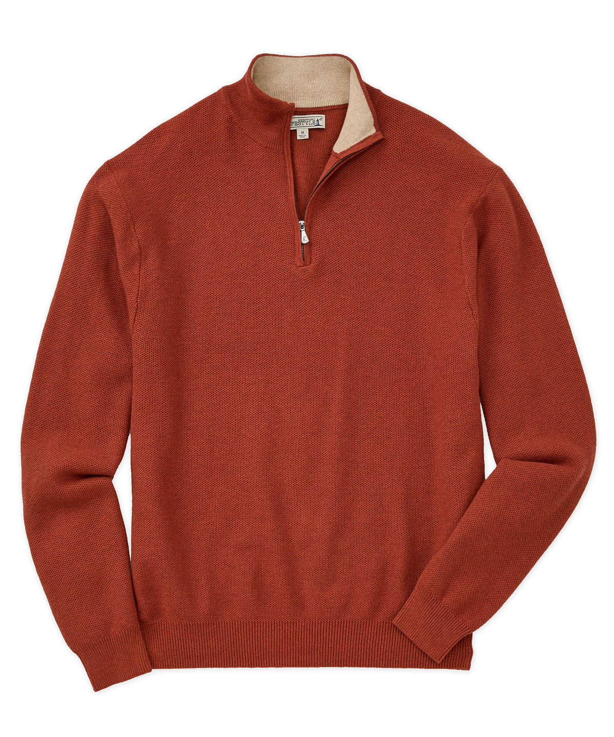 Westport Lifestyle Cotton Cashmere Quarter Zip Pullover Sweater, Men's Big & Tall